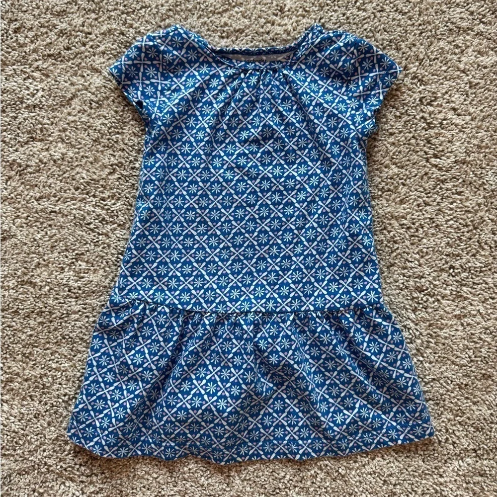 Carters toddler dress geometric print short sleeve drop waist size 4T